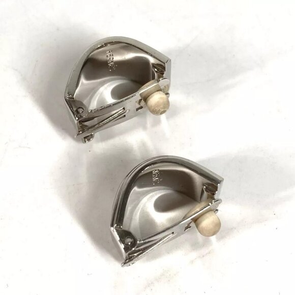 HERMES Emile Accessories Earrings Metal Silver/yellow - Picture 3 of 8